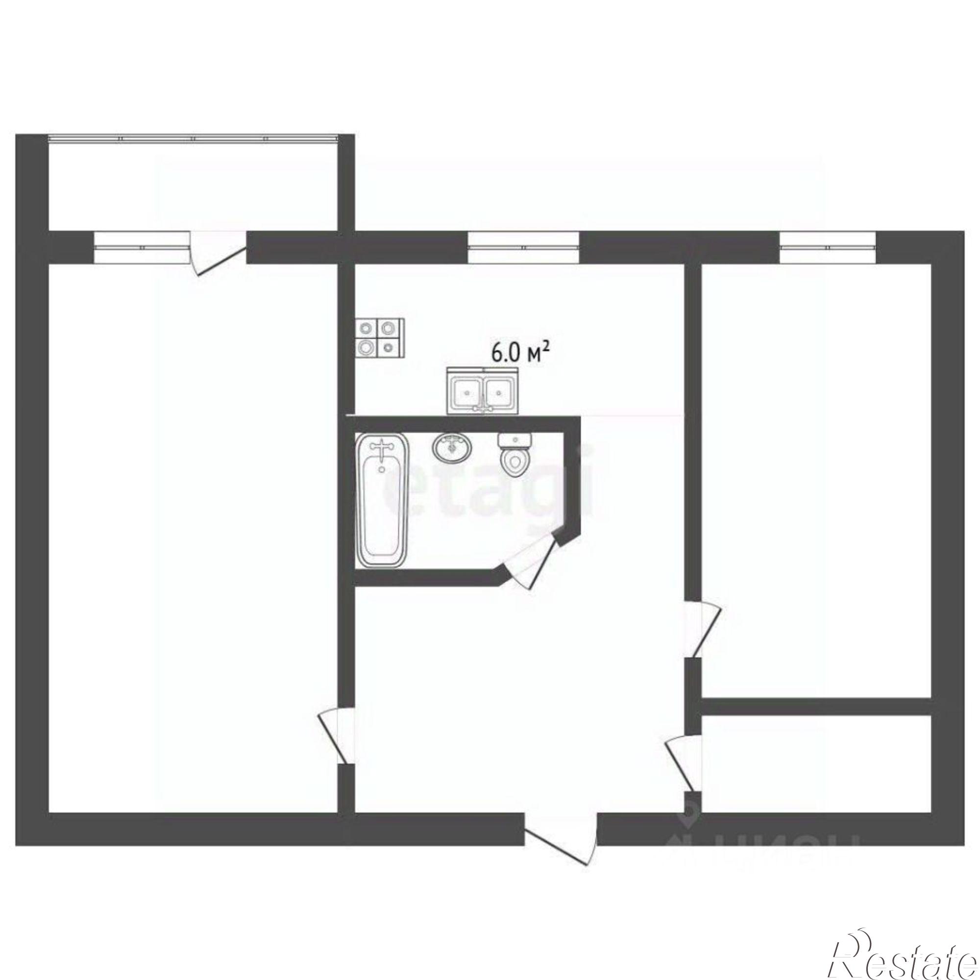 Купить квартиру за 2 800 000 рублей на улица Дзержинского, 45