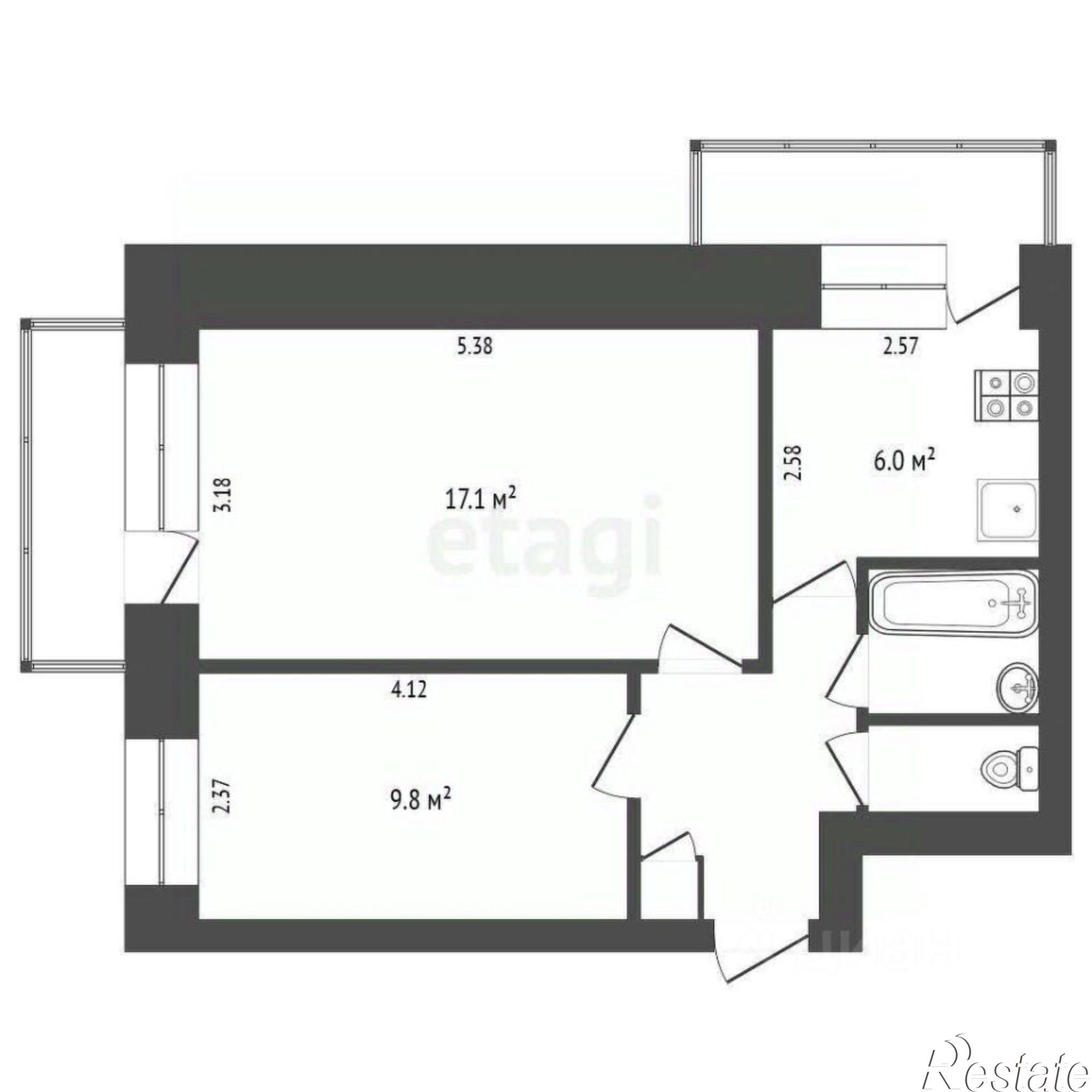 Купить квартиру за 3 145 000 рублей на улица Энгельса, 15