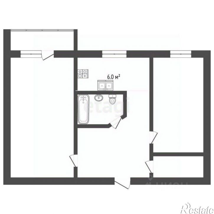 2-комн квартира улица Дзержинского, 45,  д. 45