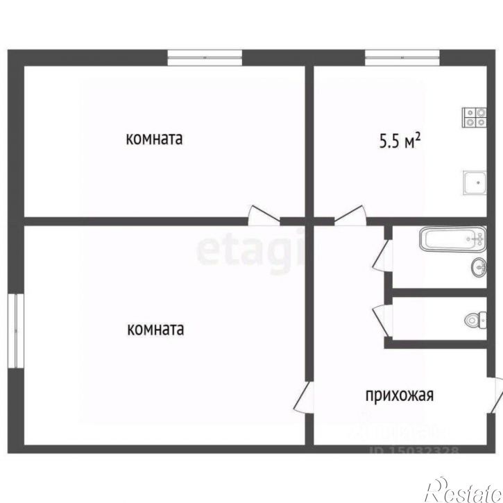 2-комн квартира улица Лаврентьева, 42,  д. 42