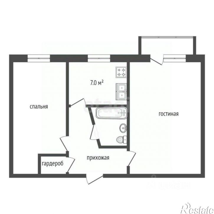 2-комн квартира Орловская улица, 7,  д. 7