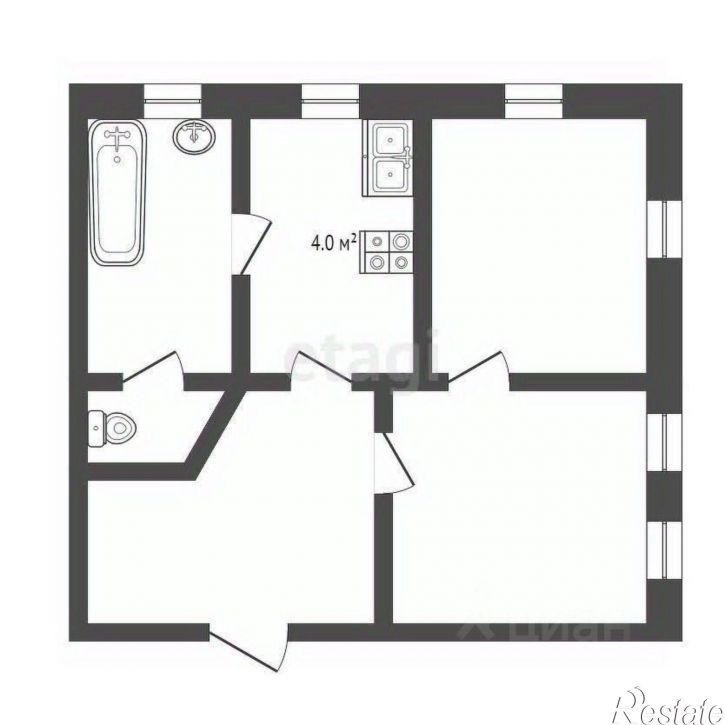 2-комн квартира улица Воровского, 101,  д. 101