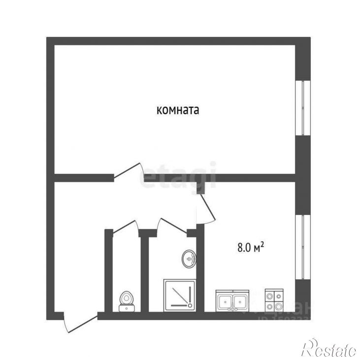 1-комн квартира Карачаровское шоссе, 34,  д. 34