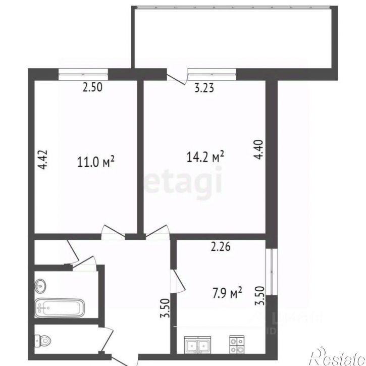 2-комн квартира Вокзальная улица, 6,  д. 6