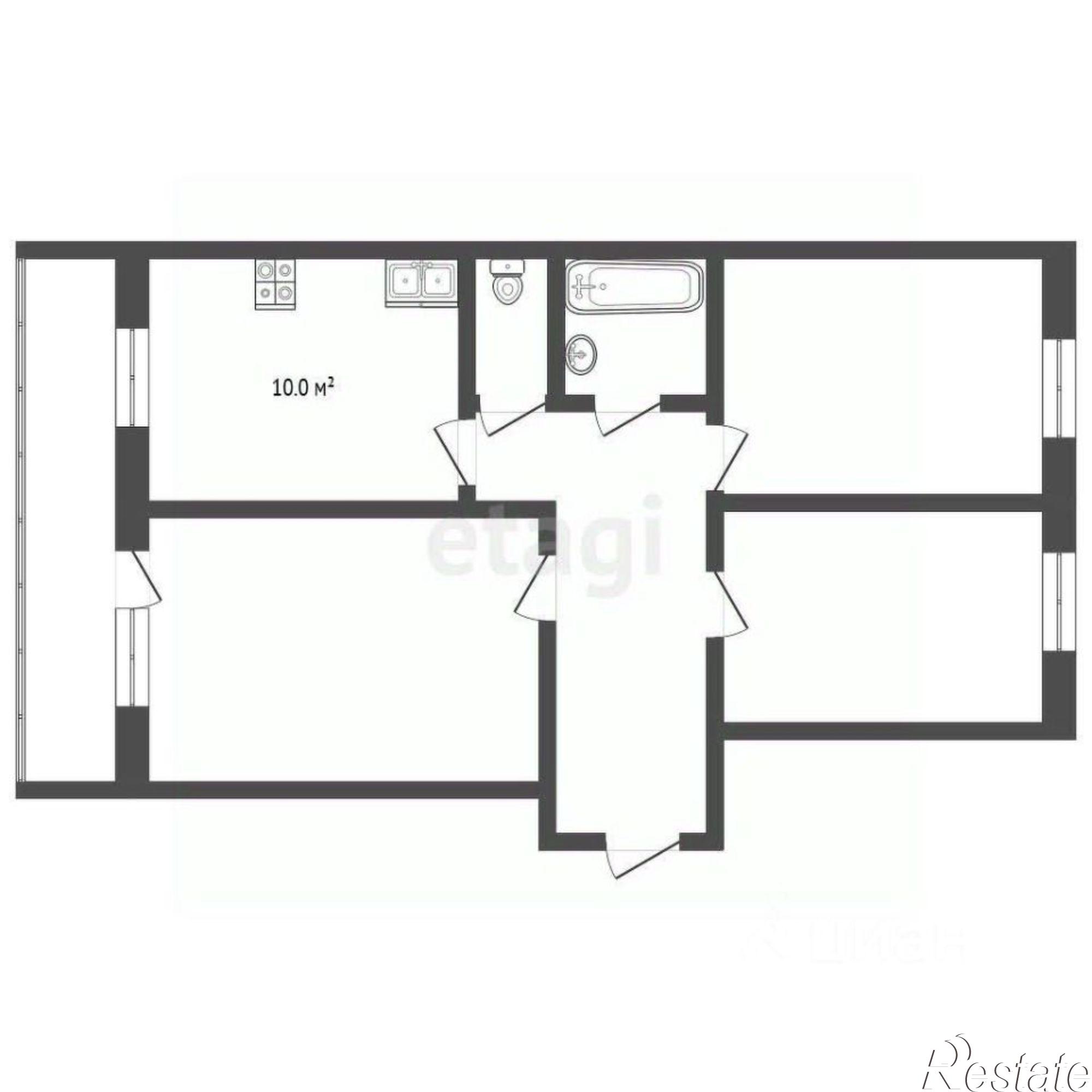 Купить квартиру за 6 200 000 рублей на улица Артёма, 40