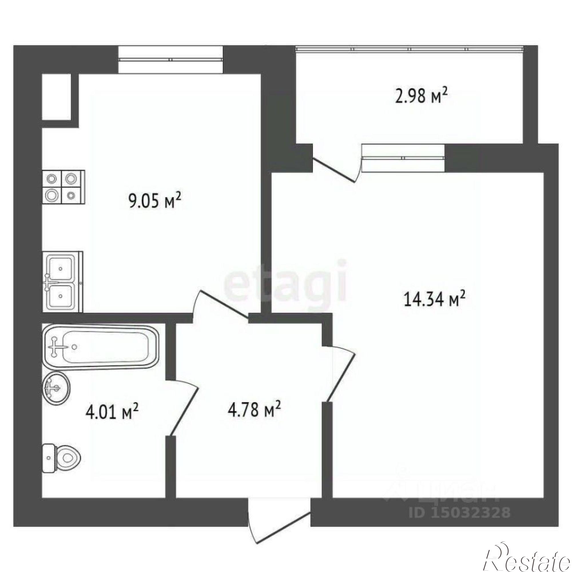 Купить квартиру за 2 929 290 рублей на Пионерская улица, 3