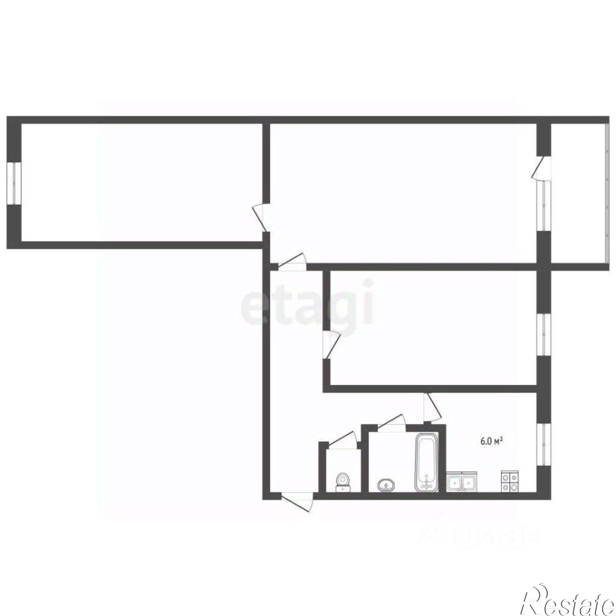 Купить квартиру за 3 570 000 рублей на Владимирское шоссе, 10