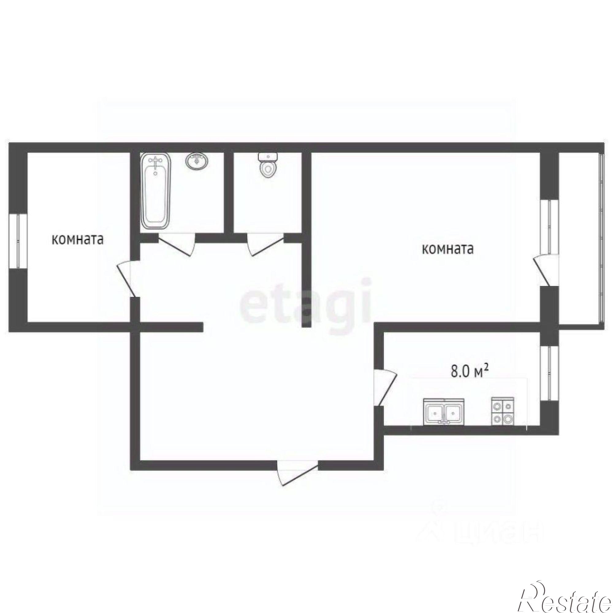 Купить квартиру за 3 550 000 рублей на улица Артёма, 65