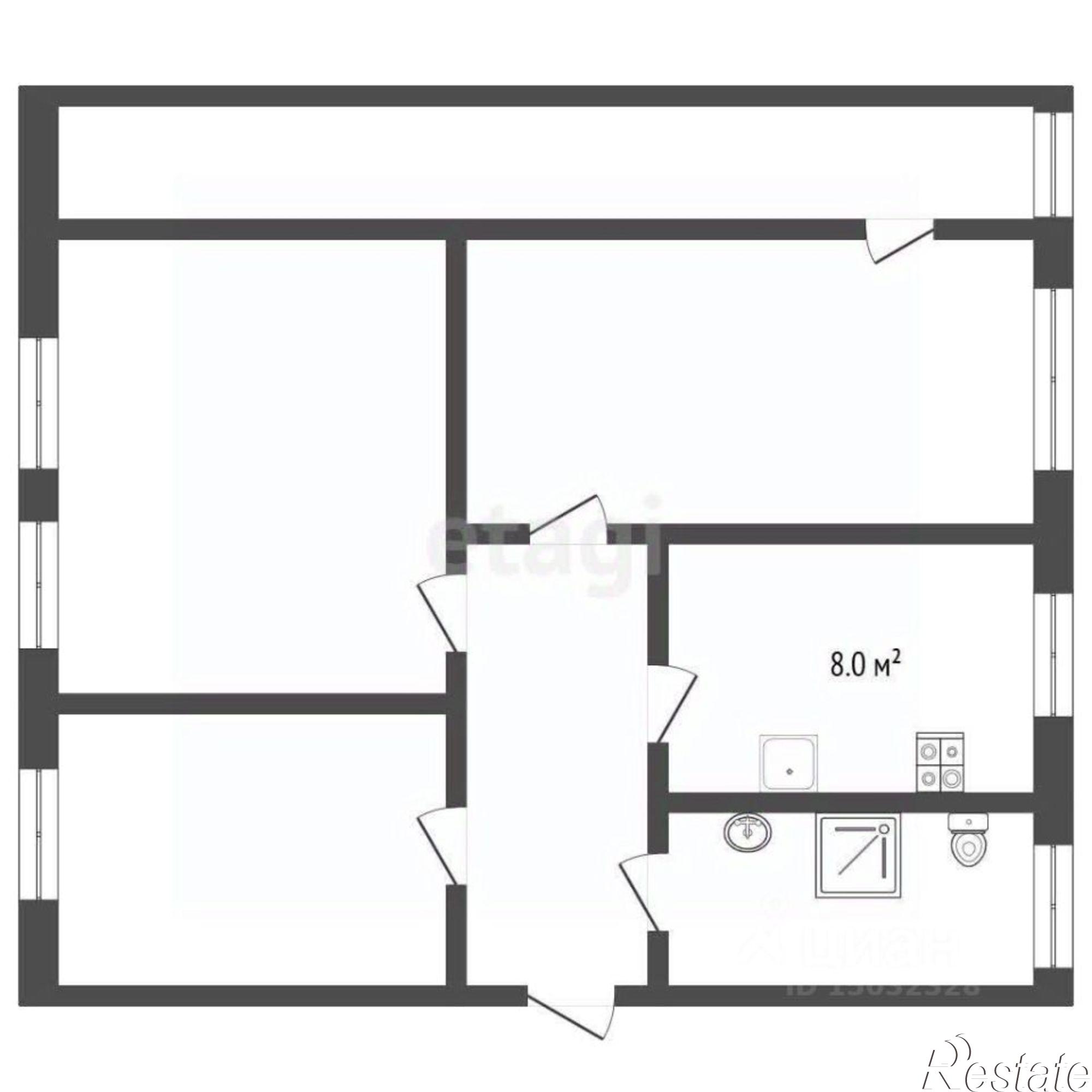 Купить квартиру за 1 850 000 рублей на Северный проезд, 13