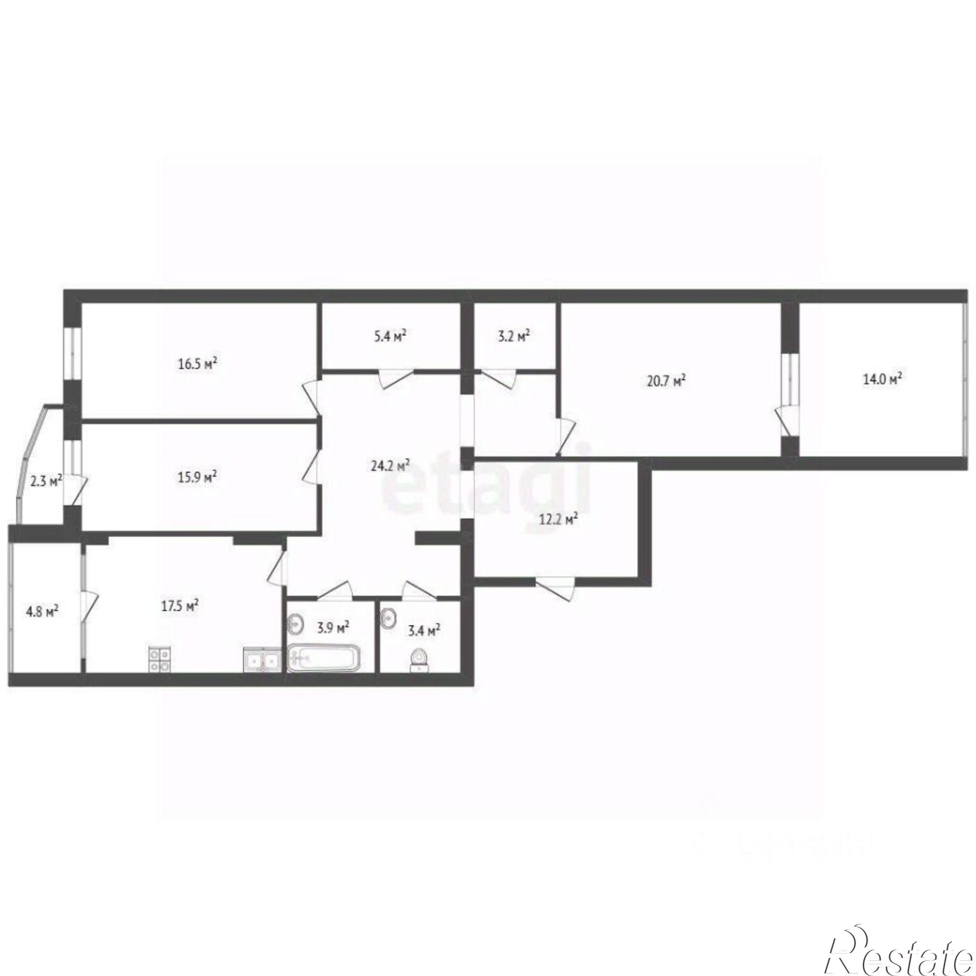 Купить квартиру за 14 938 000 рублей на улица Воровского, 52