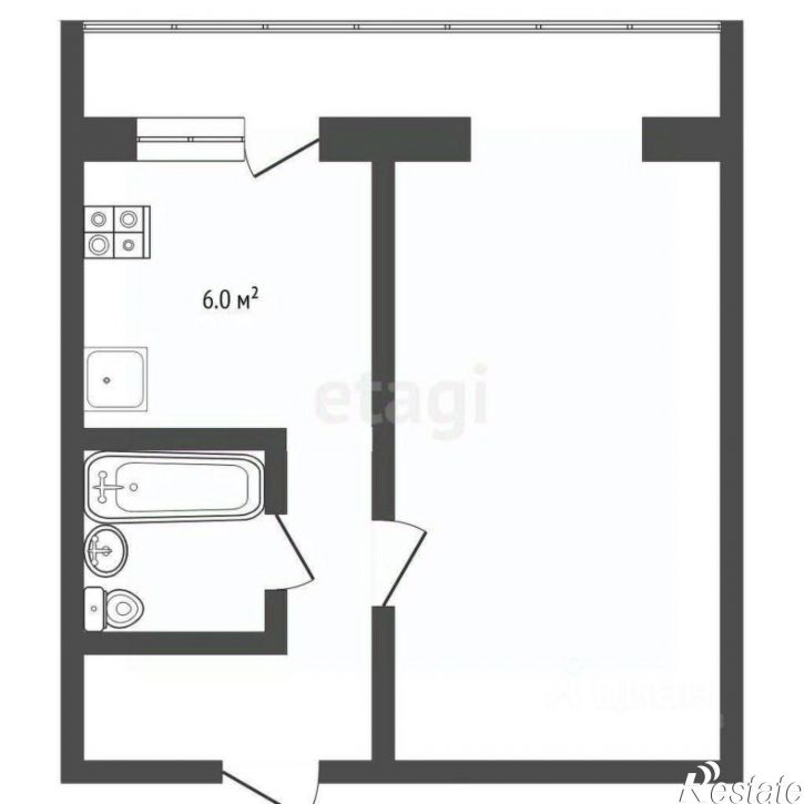 1-комн квартира улица Льва Толстого, 46,  д. 46
