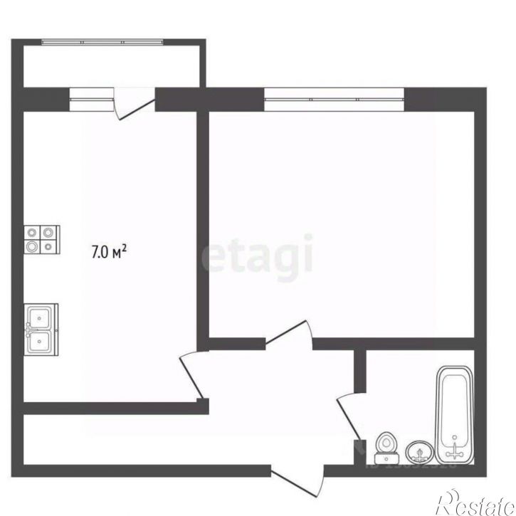 1-комн квартира Кленовая улица, 3/4,  д. 3/4