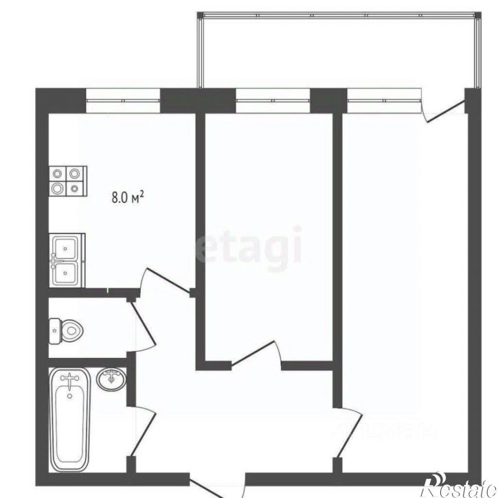 2-комн квартира улица Воровского, 69,  д. 69