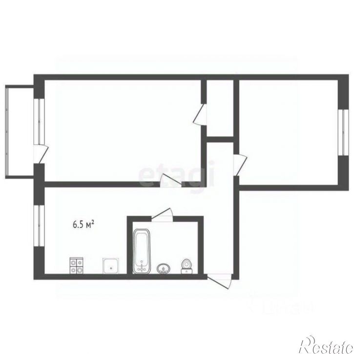 2-комн квартира улица Льва Толстого, 20,  д. 20