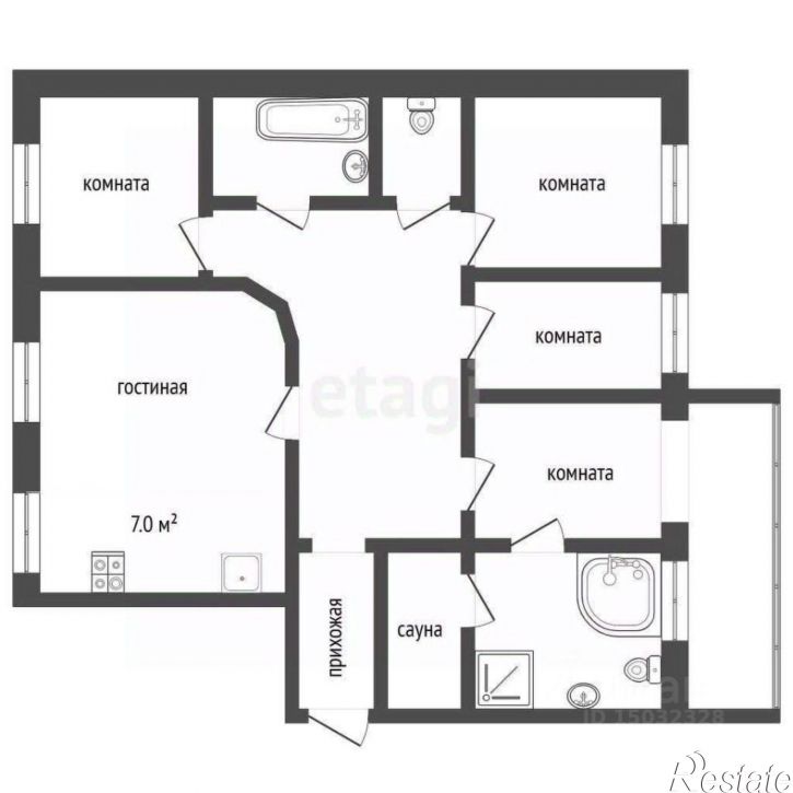 4-комн квартира улица Свердлова, 35,  д. 35