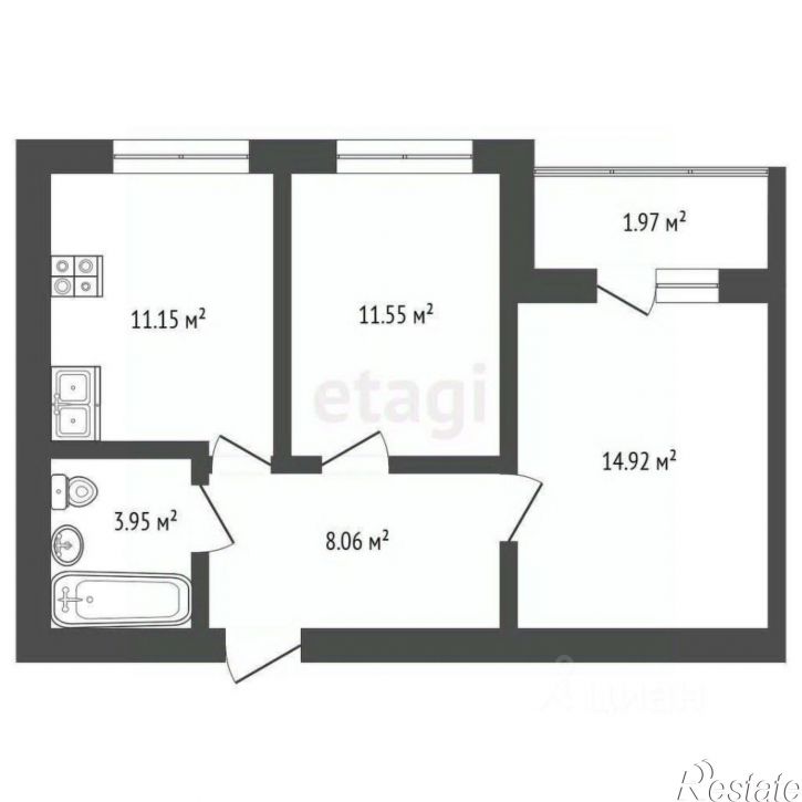 2-комн квартира округ Муром, Муром