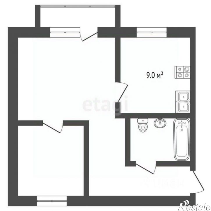 2-комн квартира улица Кирова, 21,  д. 21