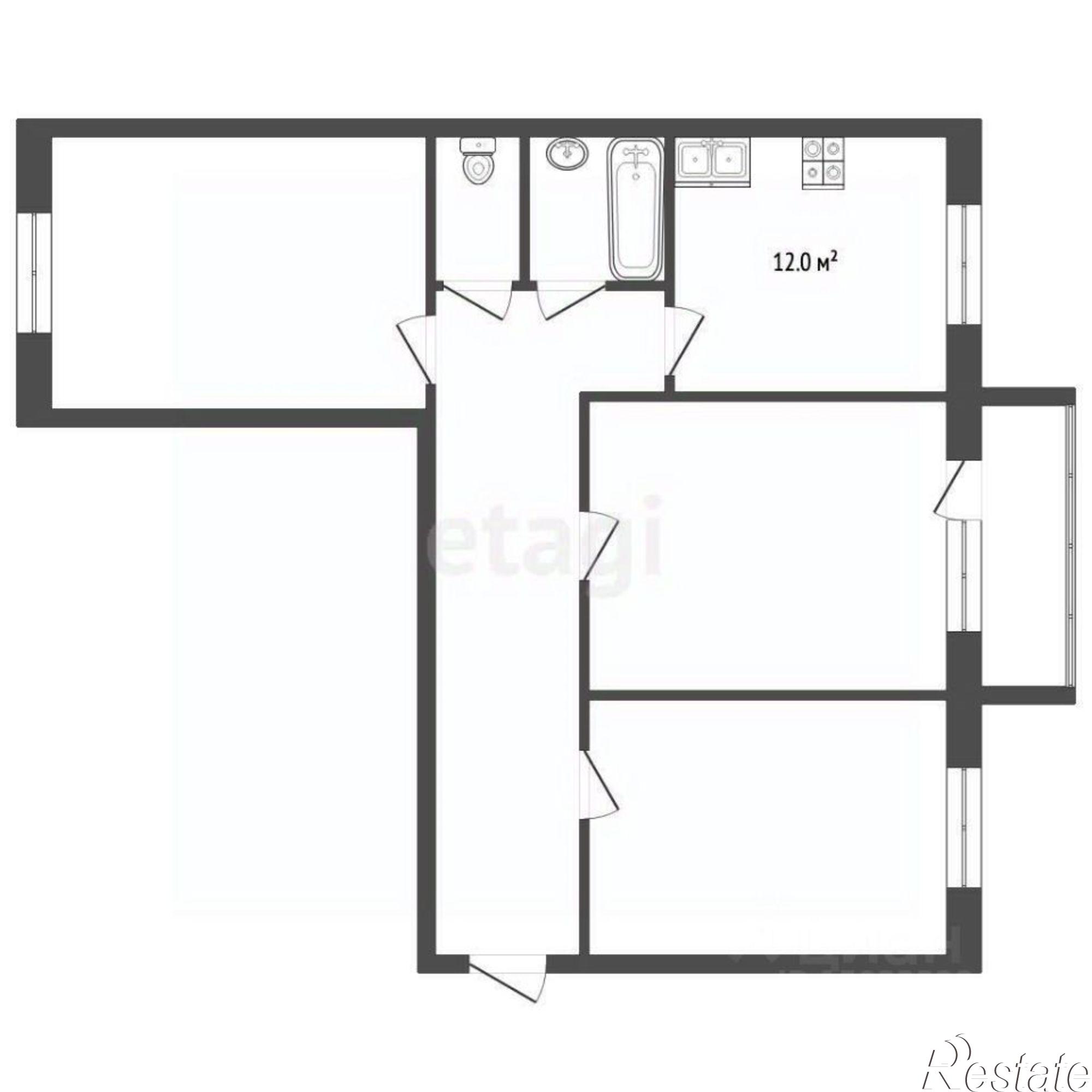 Купить квартиру за 6 800 000 рублей на ул Орловская, 26в