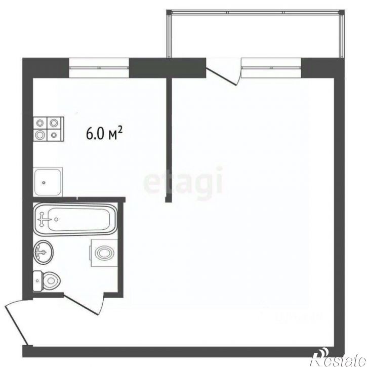 1-комн квартира улица Мечникова, 8,  д. 8