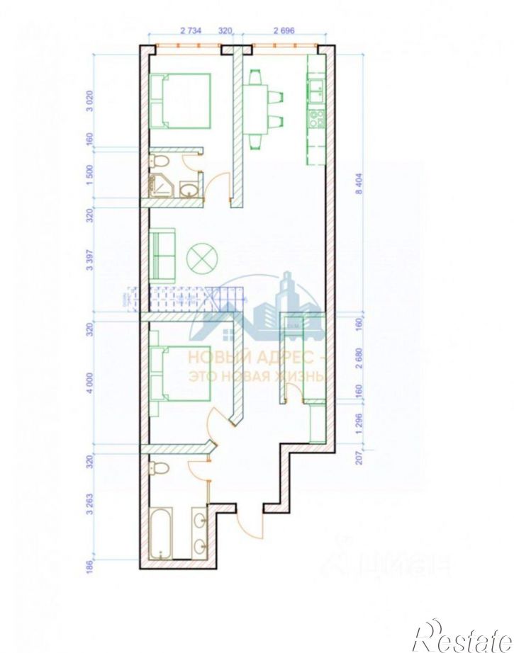 3-комн квартира ул Энгельса, 1б,  д. 1б