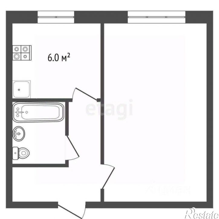 1-комн квартира Нижегородская улица, 43,  д. 43