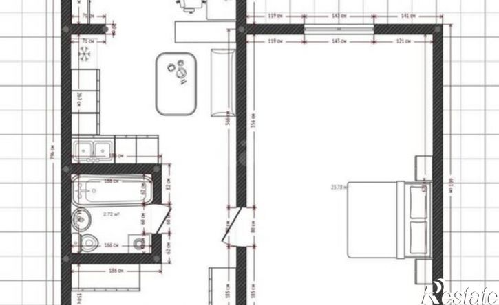 1-комн квартира Полевая улица, 7,  д. 7