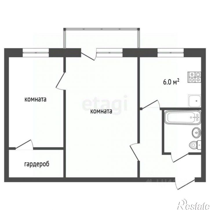 2-комн квартира улица Дзержинского, 3А,  д. 3А