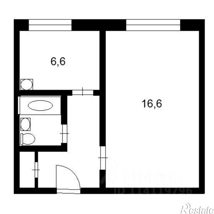 1-комн квартира улица Серова, 39,  д. 39