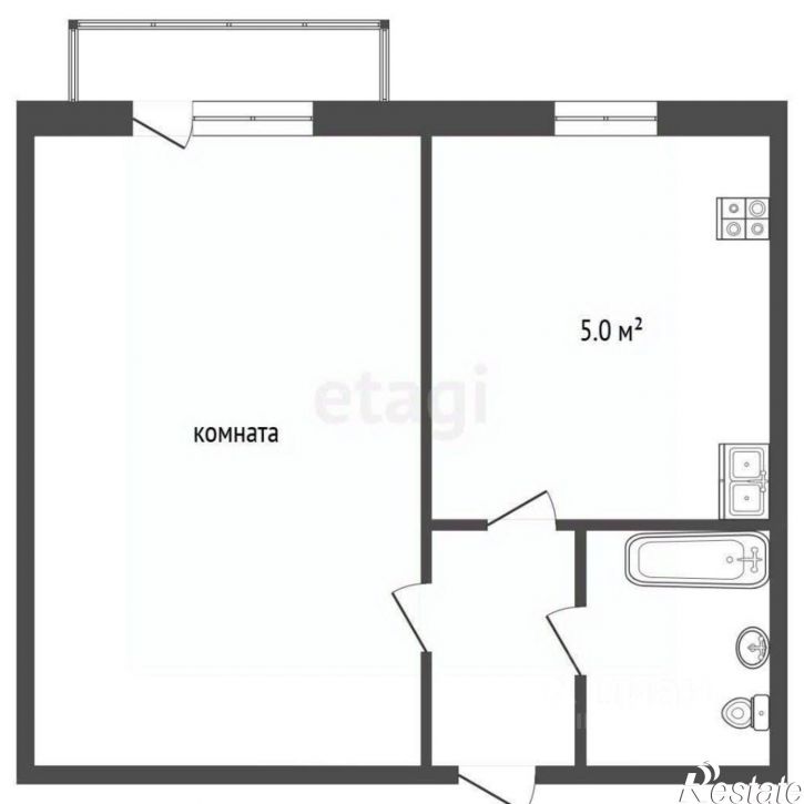 1-комн квартира ул Ленинградская, 29,  д. 29