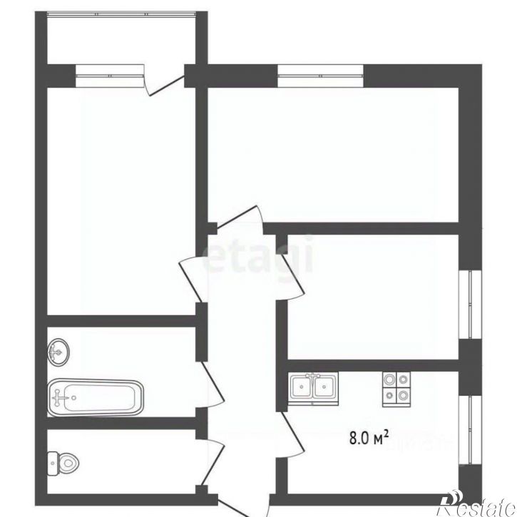 3-комн квартира ул Ленинградская, 29/3,  д. 29/3