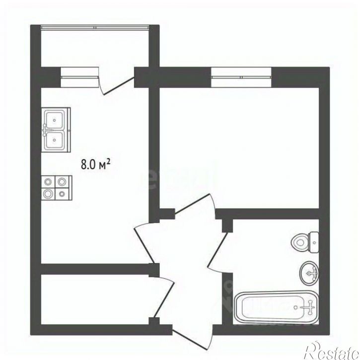 1-комн квартира Кленовая улица, 3/2,  д. 3/2