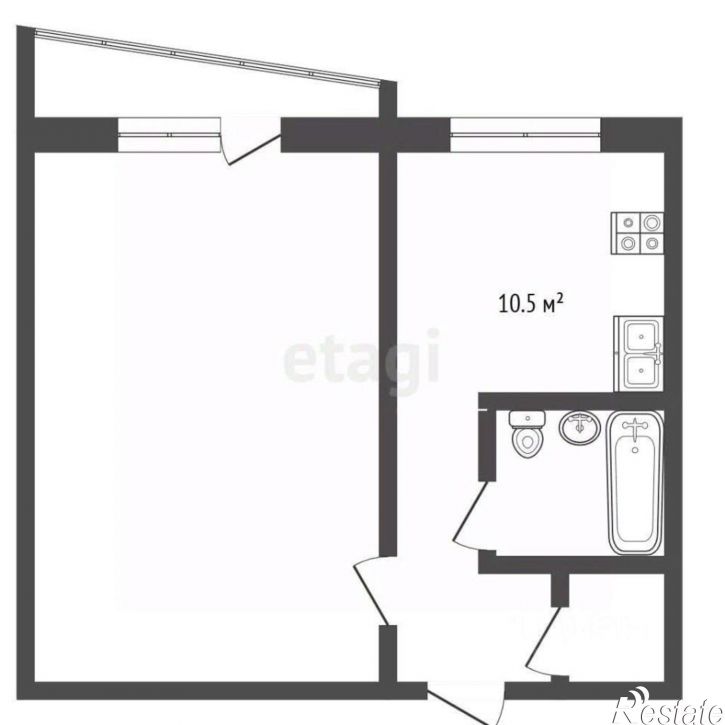 1-комн квартира Трудовая улица, 33,  д. 33