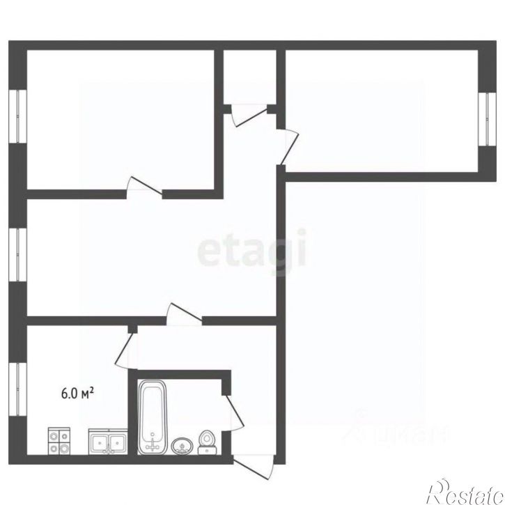 3-комн квартира ул Муромская, 4,  д. 4