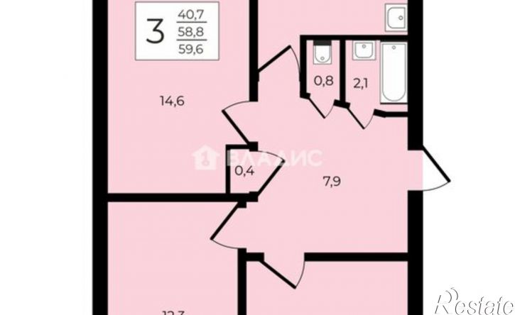 3-комн квартира ул Кленовая, 1 2,  д. 1 2,  к. 2