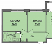2-комн, 58кв м, этаж 9/9 Владимирская улица, 24