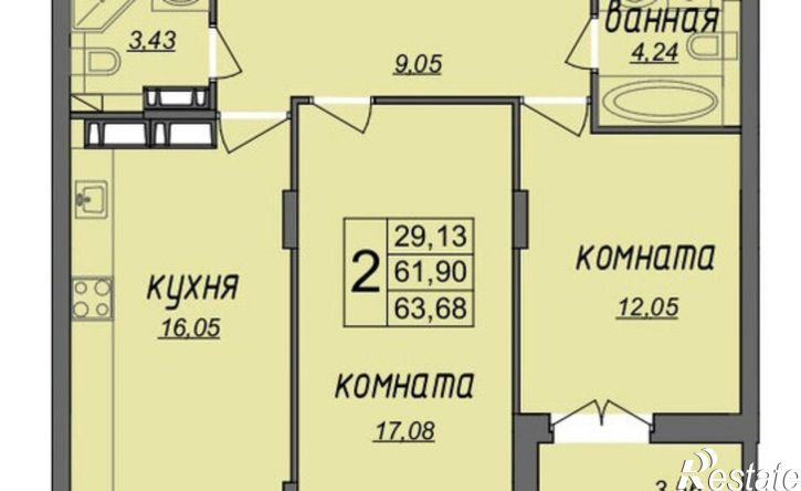 2-комн квартира Владимирская улица, 24,  д. 24