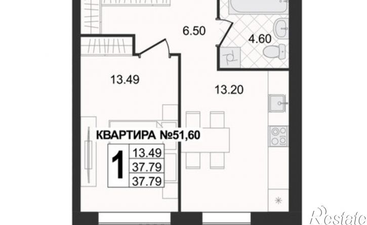 1-комн квартира в новом доме 3-я Новослободская улица, 7,  д. 7