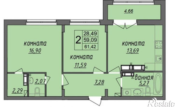 2-комн квартира ул Владимирская, 24,  д. 24