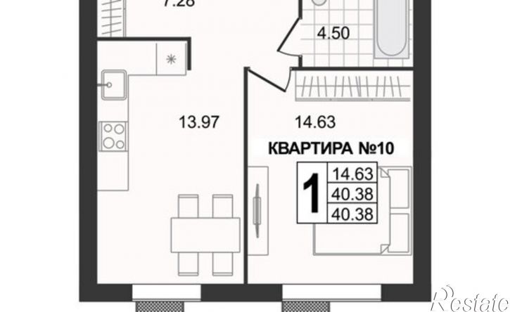 1-комн квартира в новом доме 3-я Новослободская улица, 7,  д. 7