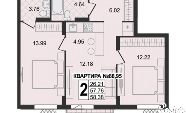 2-комн квартира в новом доме ул 5-я Новослободская, 4,  д. 4