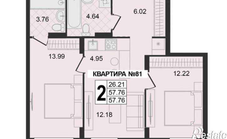 2-комн квартира в новом доме 3-я Новослободская улица, 7,  д. 7