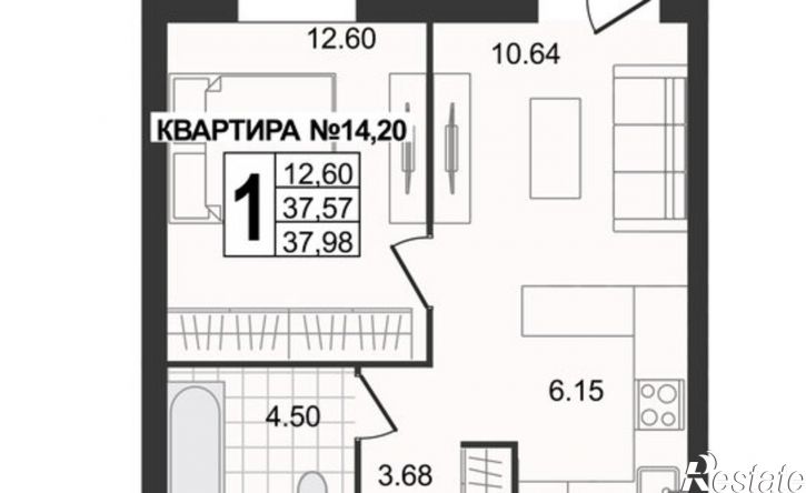 1-комн квартира в новом доме 3-я Новослободская улица, 7,  д. 7