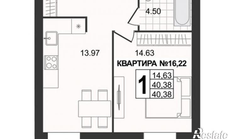 1-комн квартира в новом доме ул 5-я Новослободская, 1,  д. 1