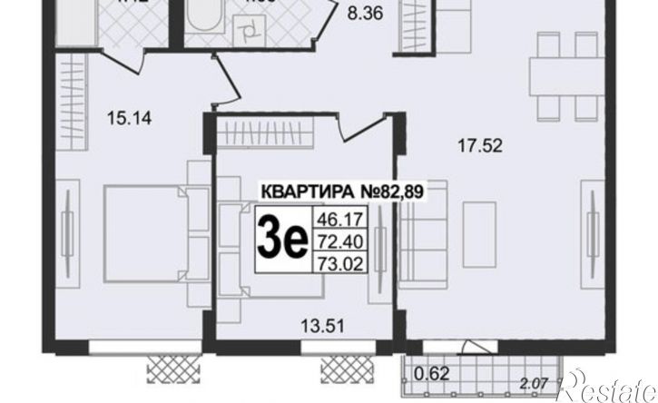 3-комн квартира в новом доме ул 5-я Новослободская, 4,  д. 4