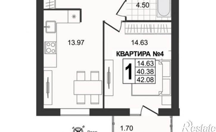 1-комн квартира в новом доме ул 5-я Новослободская, 1,  д. 1