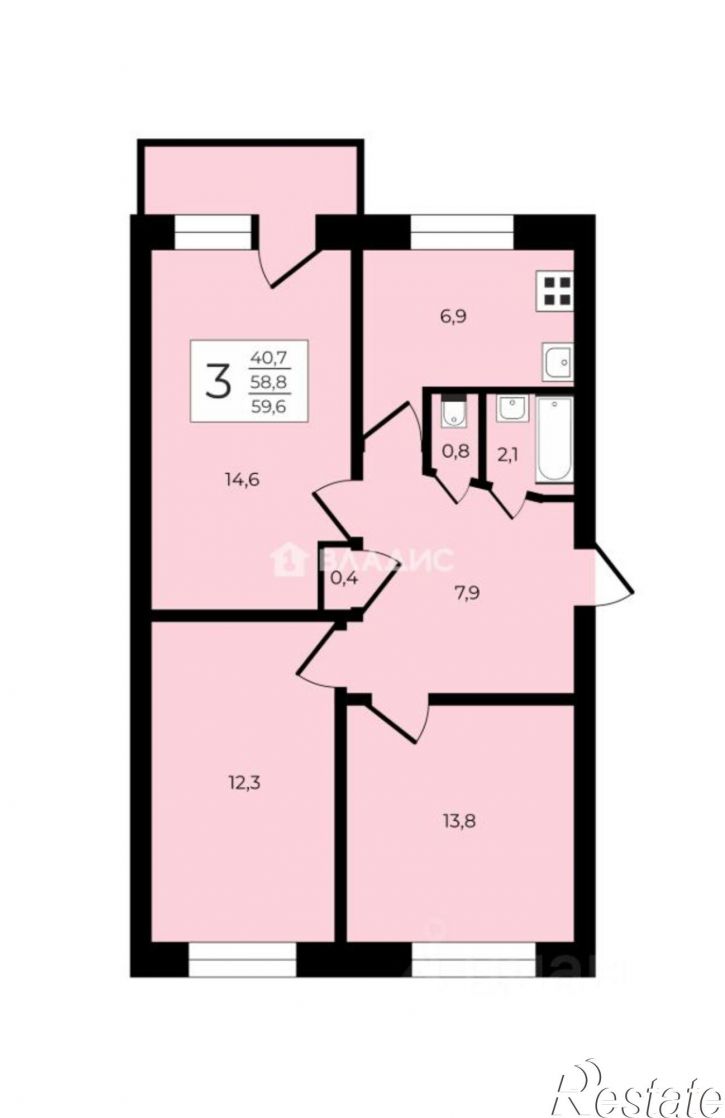 3-комн квартира ул Кленовая, 1 2,  д. 1 2,  к. 2
