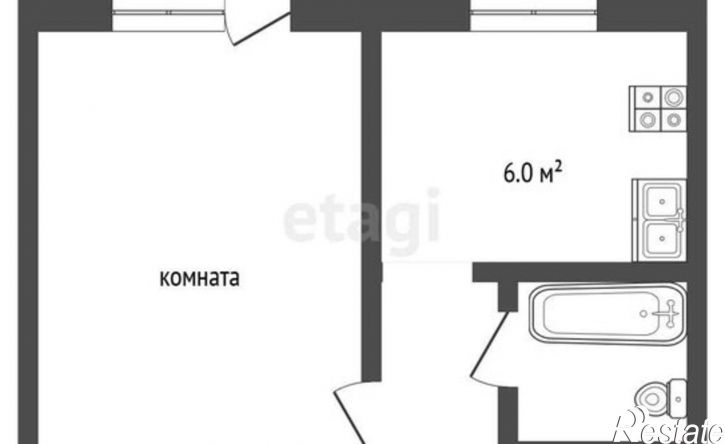 1-комн квартира улица Дзержинского, 51,  д. 51