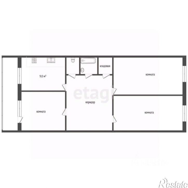 3-комн квартира Кооперативный проезд, 8,  д. 8
