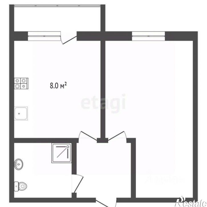 1-комн квартира Совхозная улица, 64/2,  д. 64/2