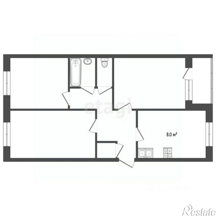 3-комн квартира Карачаровское шоссе, 25А,  д. 25А